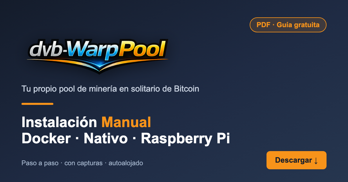 dvb-WarpPool Manual de instalación