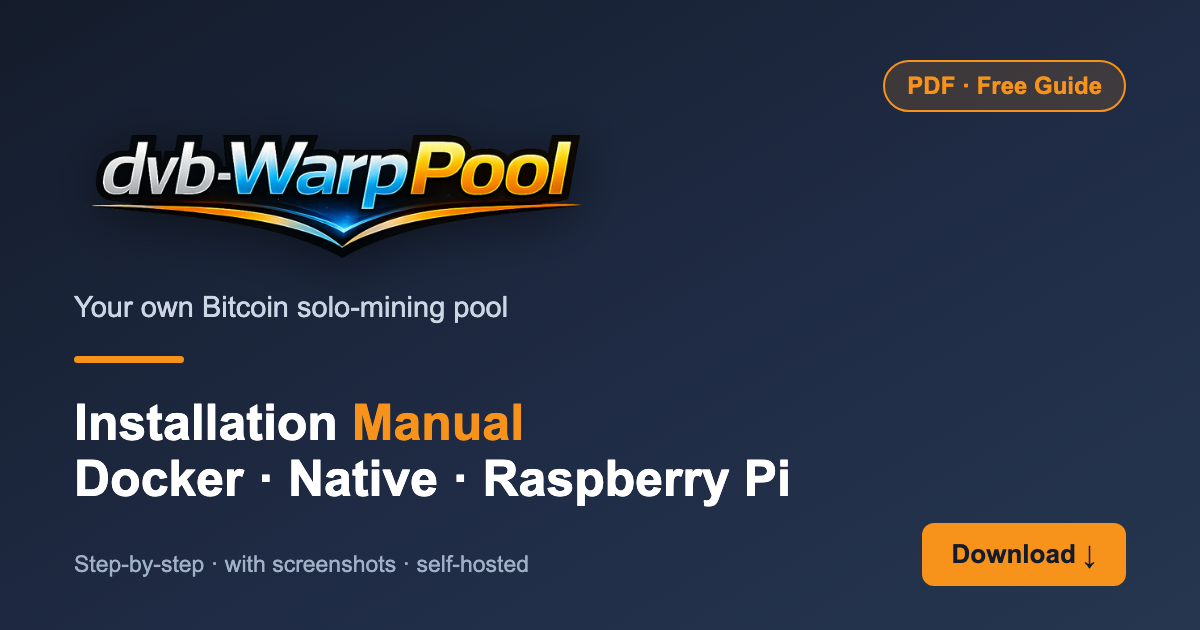dvb-WarpPool Installation Manual