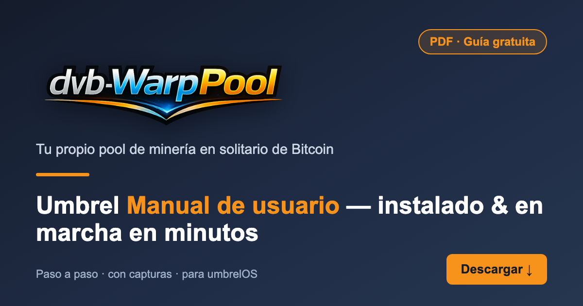 dvb-WarpPool Manual de usuario para Umbrel