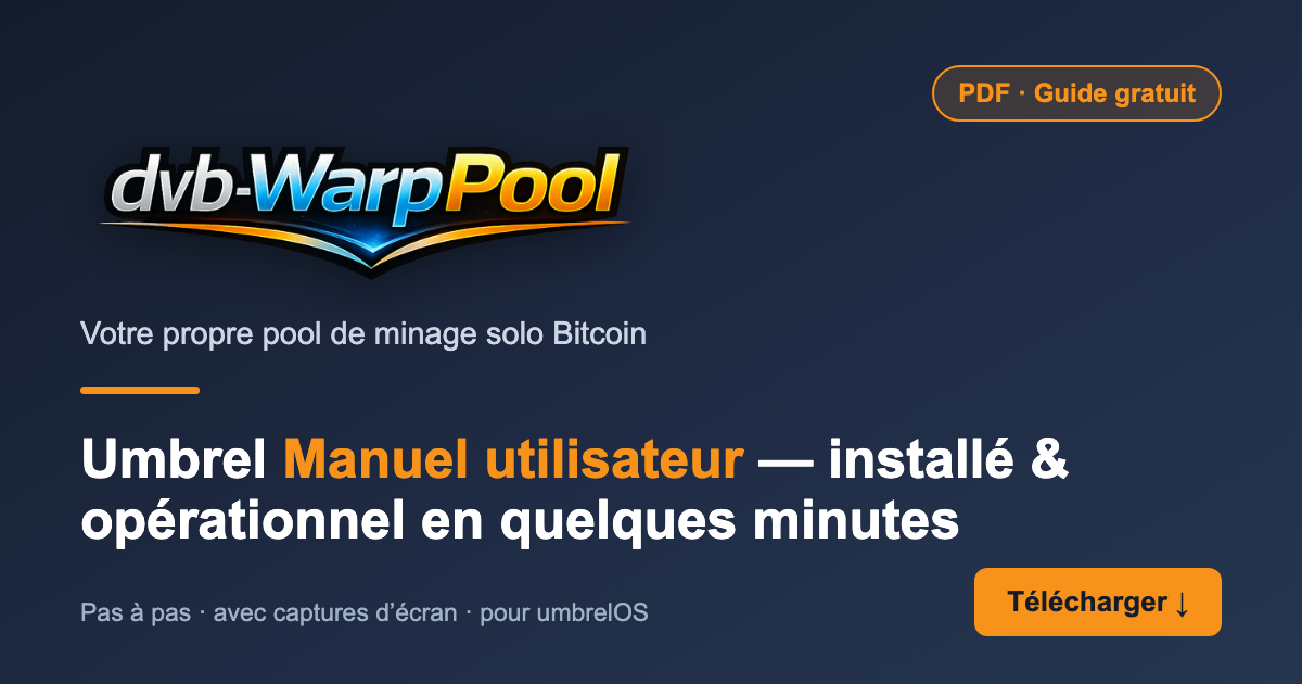 Manuel utilisateur Umbrel dvb-WarpPool