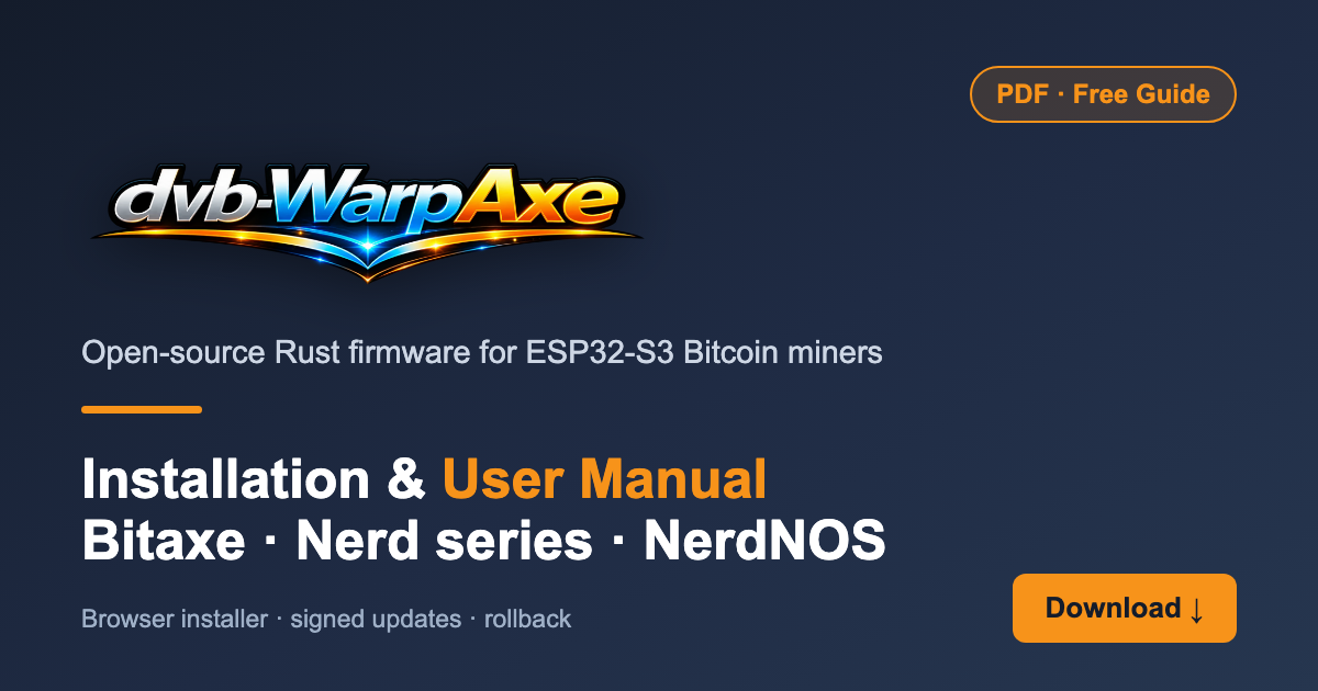 dvb-WarpAxe Installation & User Manual