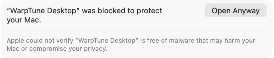 macOS: Open Anyway in Privacy & Security